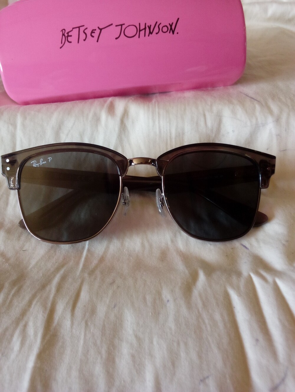 NEW RAY-BAN Clubmaster Reverse RBR0504S 670781 Grey Polarized Sunglasses 54mm